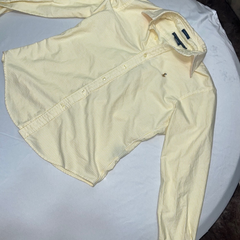 yellow long sleeve Ralph Lauren button up